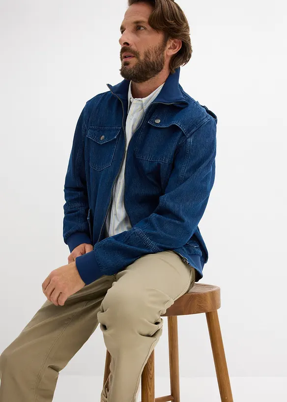 Jeansjacka av bomull, bonprix