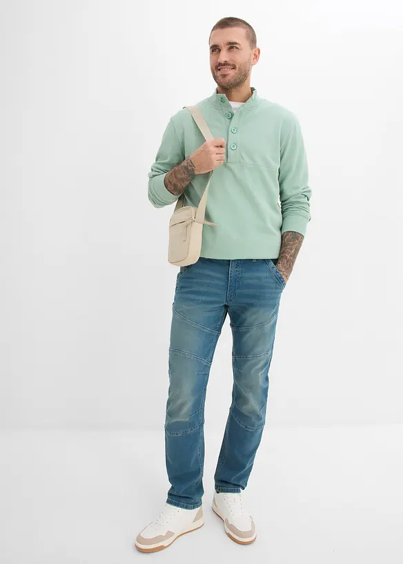 Regular Fit jeans med stretch och bekv&auml;m midja, Straight, bonprix