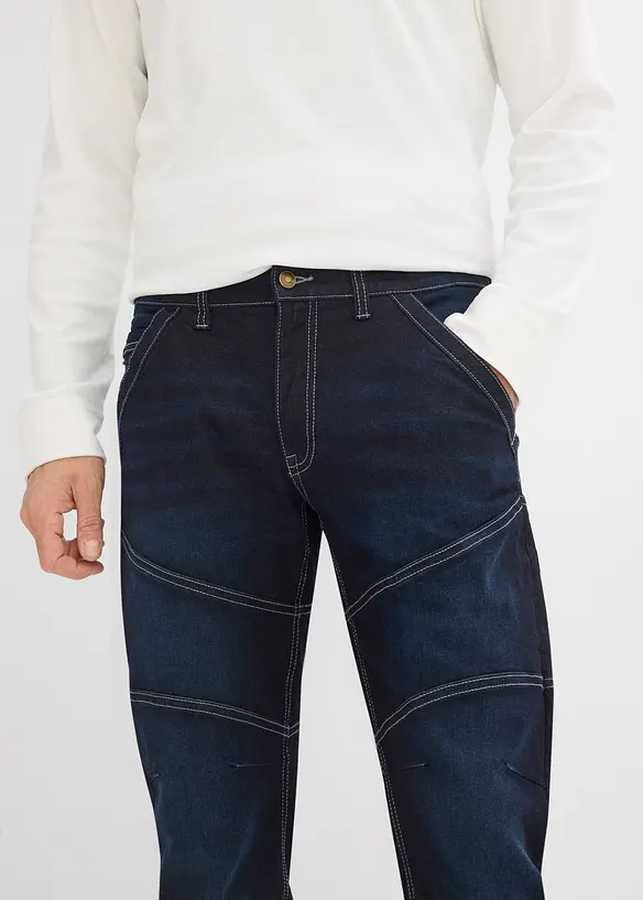Regular Fit jeans med bekv&auml;m midja, Straight, bonprix
