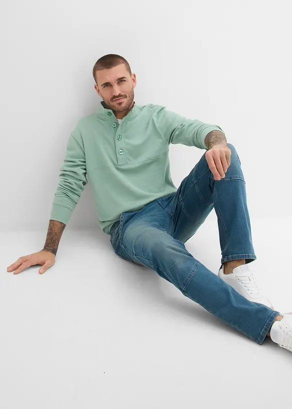 Regular Fit jeans med stretch och bekv&auml;m midja, Straight, bonprix