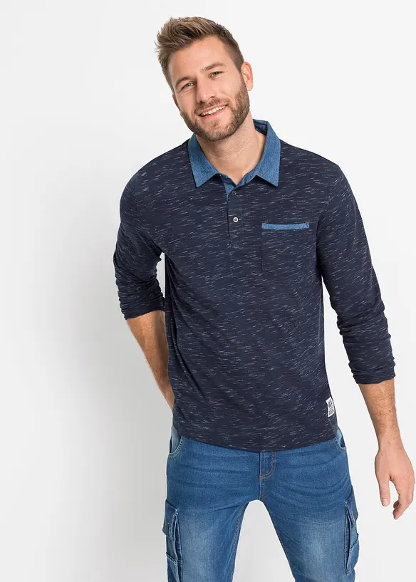 L&aring;ng&auml;rmad pik&eacute;tr&ouml;ja i bomull, bonprix