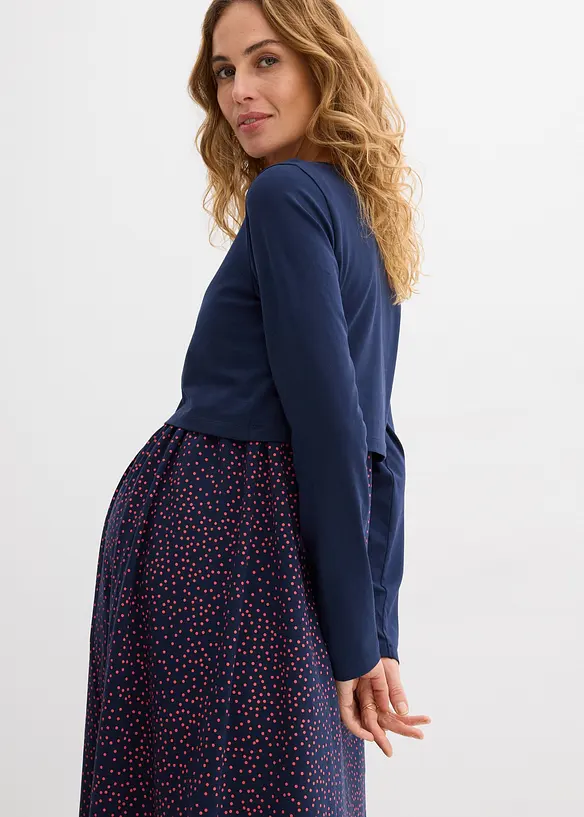 Mamma-/amningskl&auml;nning och -topp med ekologisk bomull (2 delar), bonprix