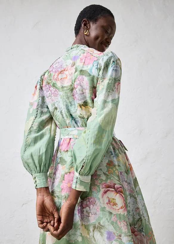 Kl&auml;nning i rami (2-delat set med sk&auml;rp), bonprix