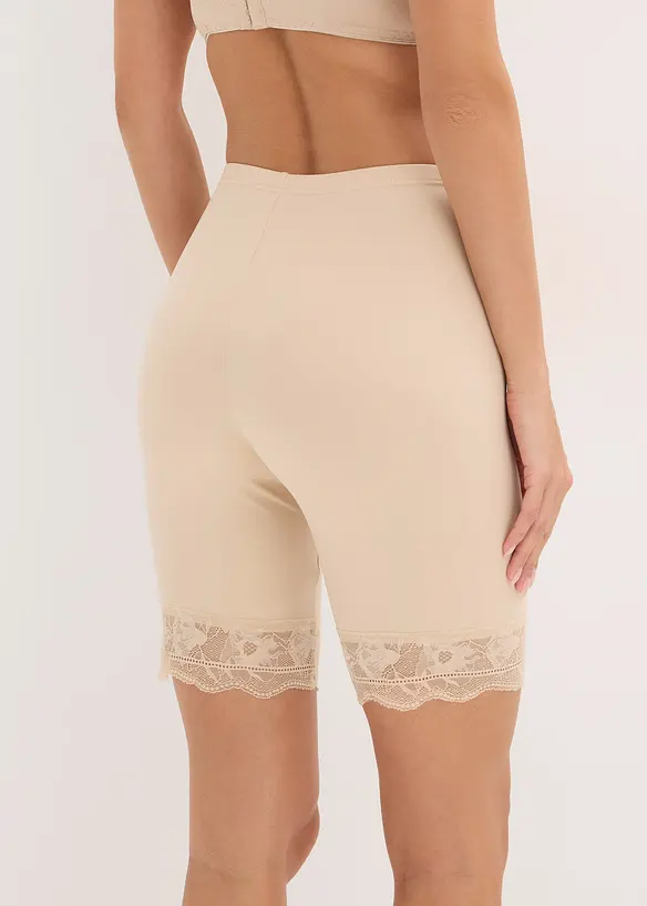 Cykelbyxa med anti skav-funktion och svalkande polyamid (2-pack), bonprix