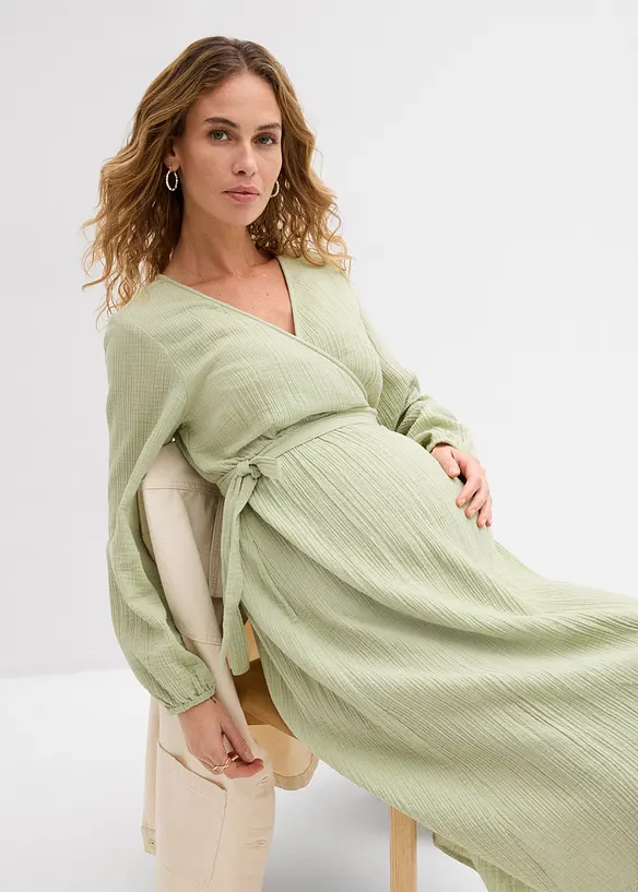 Mamma-/amningskl&auml;nning i bomullsmuslin, bonprix