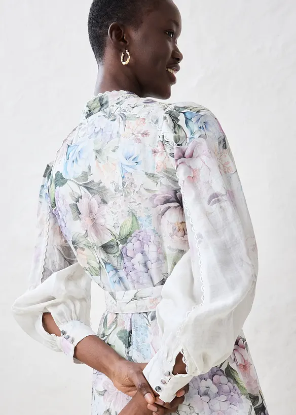 Kl&auml;nning i rami (2-delat set med sk&auml;rp), bonprix