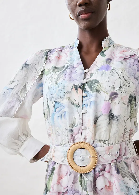 Kl&auml;nning i rami (2-delat set med sk&auml;rp), bonprix