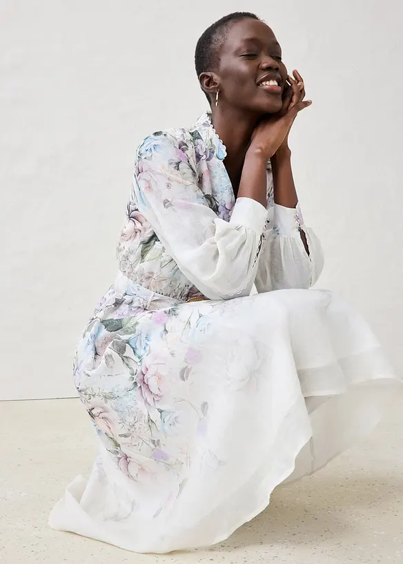 Kl&auml;nning i rami (2-delat set med sk&auml;rp), bonprix