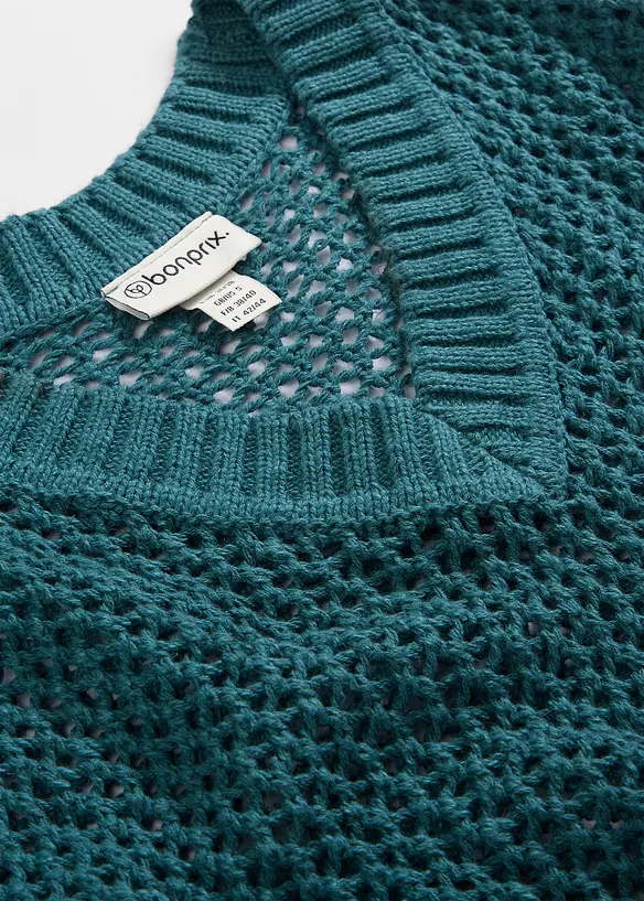 H&aring;lm&ouml;nstrad tr&ouml;ja i l&auml;tt linnemix, bonprix