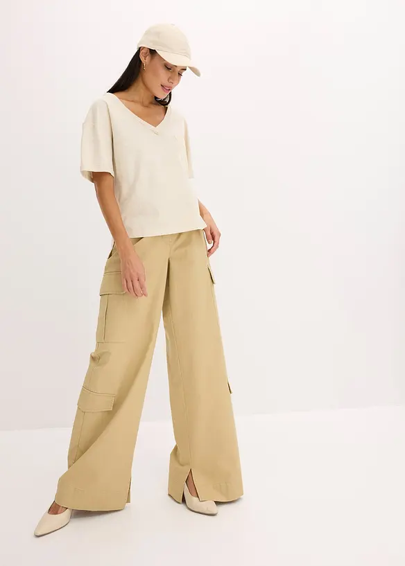 Oversizetopp i ren bomull, bonprix