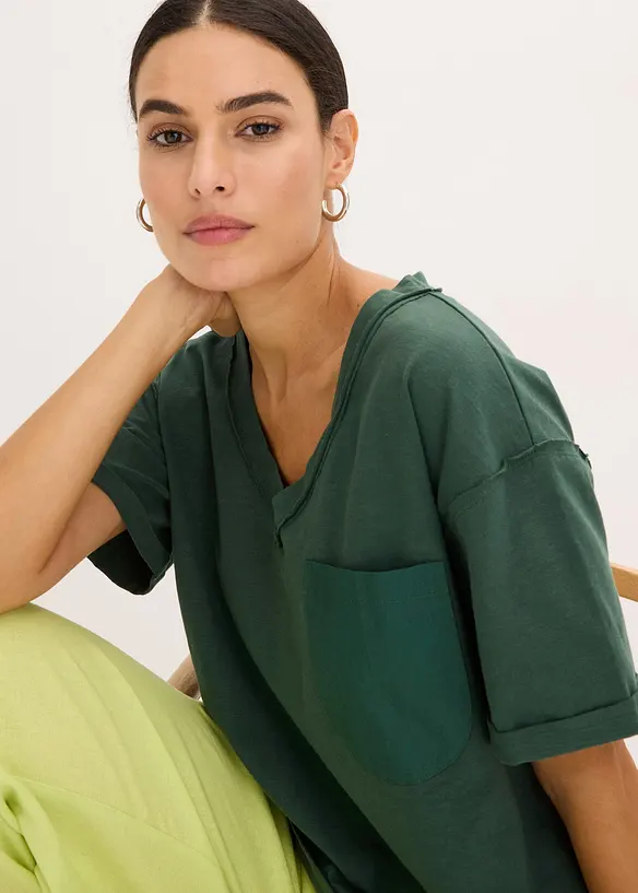 Oversizetopp i ren bomull, bonprix