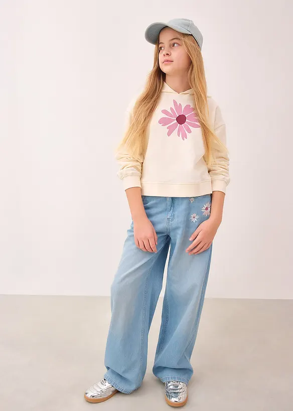 Wide Leg Jeans Mid Waist, bonprix