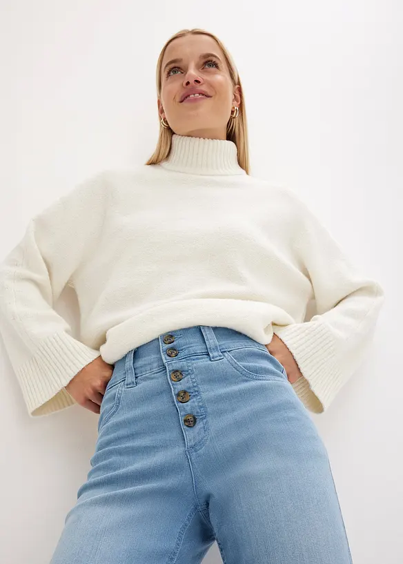 Straight Jeans High Waist, Stretch, bonprix