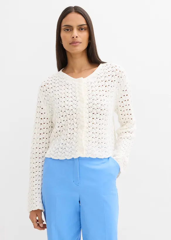 H&aring;lm&ouml;nstrad cardigan, bonprix