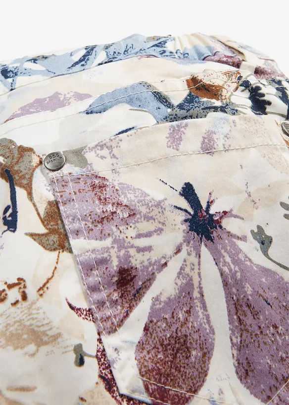 Blomm&ouml;nstrad stretchbyxa, bonprix