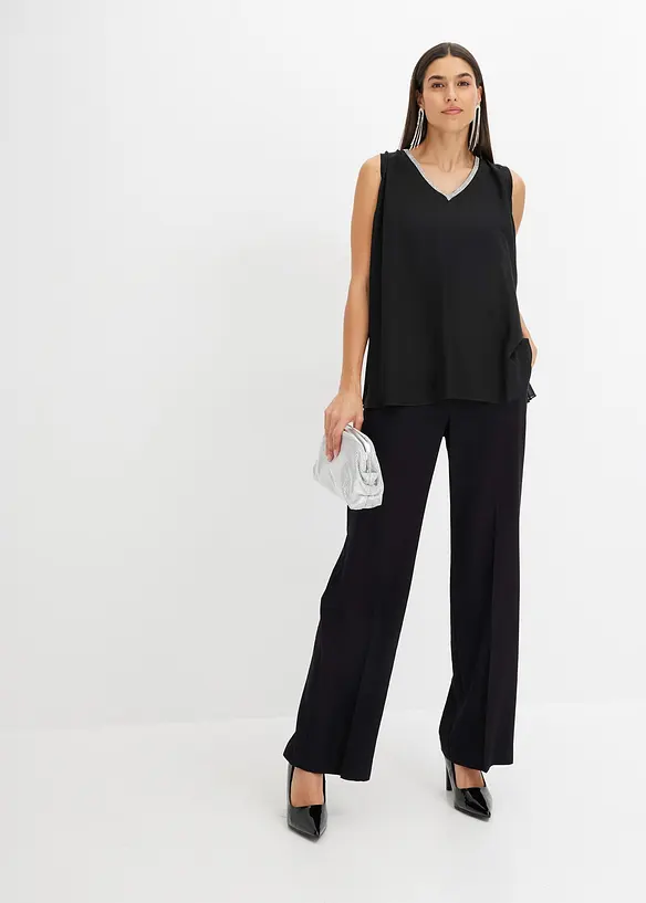 Luftig, vid byxa med viskos, bonprix