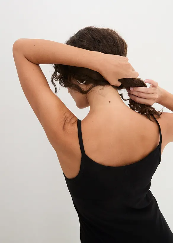 Linne med smala axelband, av bomull (3-pack), bonprix