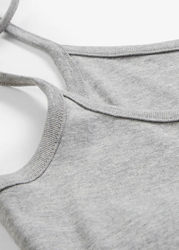 Linne med smala axelband, av bomull (3-pack), bonprix