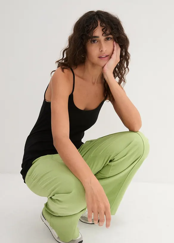 Linne med smala axelband, av bomull (3-pack), bonprix