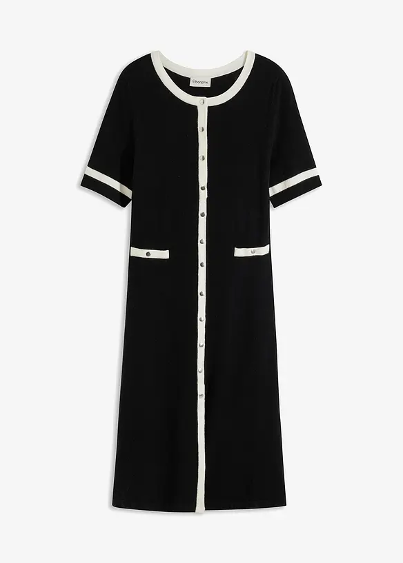 Stickad kl&auml;nning med viskos, bonprix