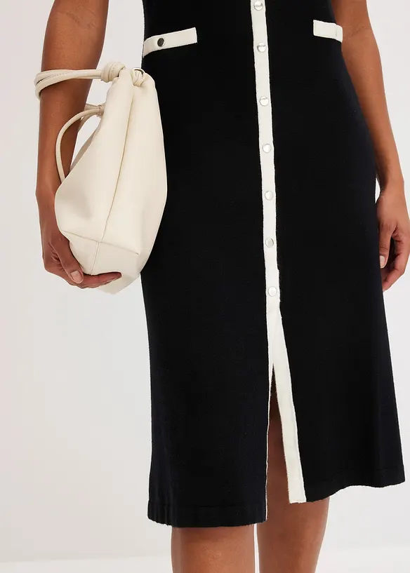 Stickad kl&auml;nning med viskos, bonprix