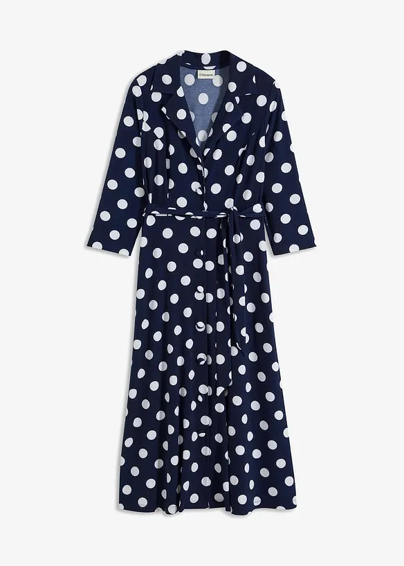 Skjortkl&auml;nning med knytsk&auml;rp (2 delar), bonprix