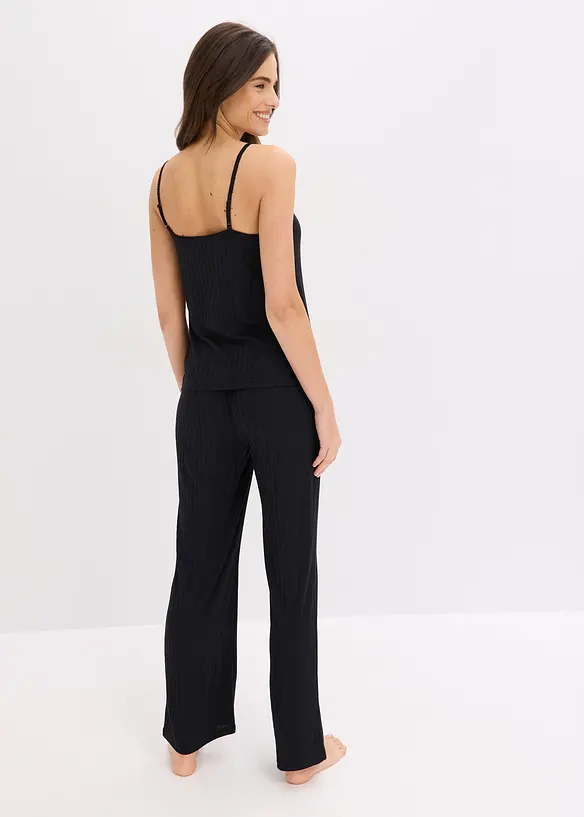 Pyjamas i mjuk pointellejersey, bonprix