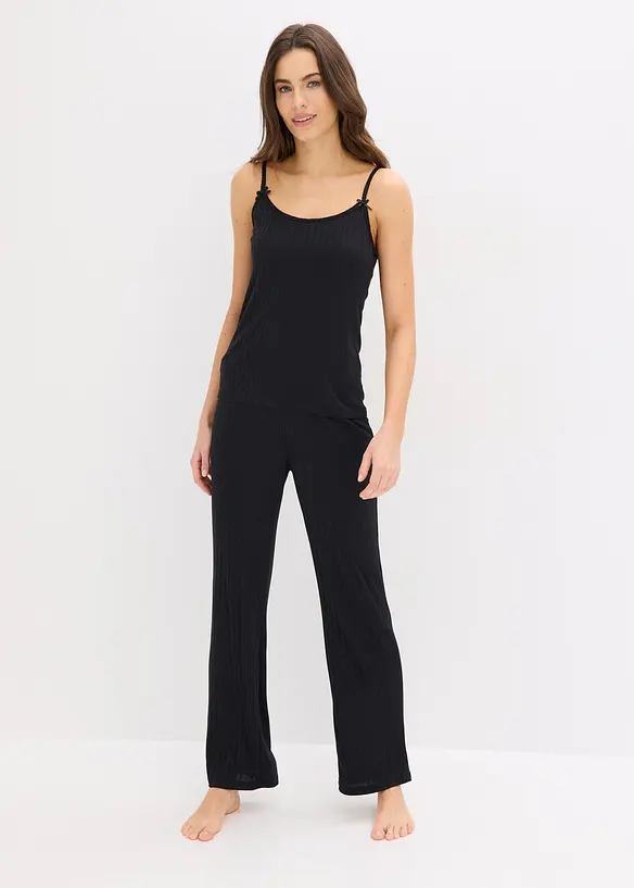 Pyjamas i mjuk pointellejersey, bonprix