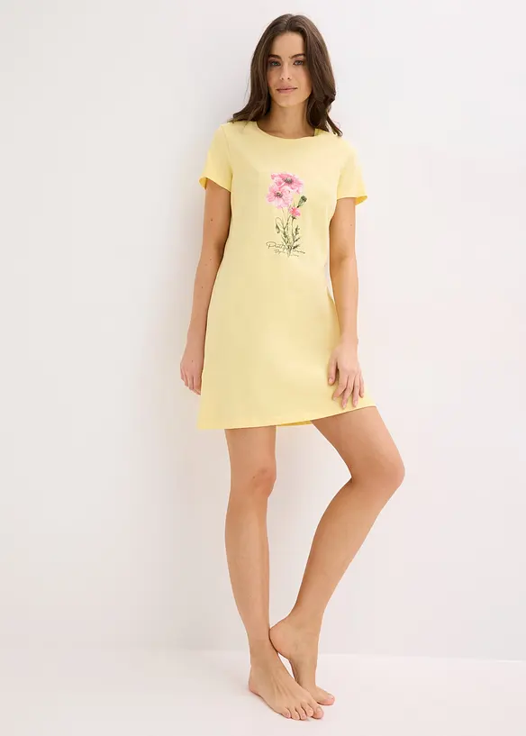 Kort nattlinne i bomull (2-pack), bonprix