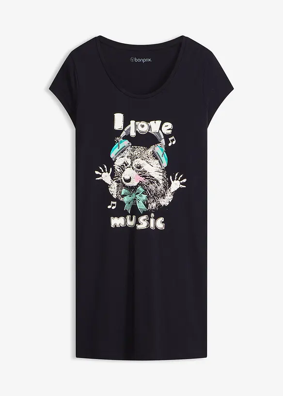 Kort nattlinne av ekologisk bomull, bonprix