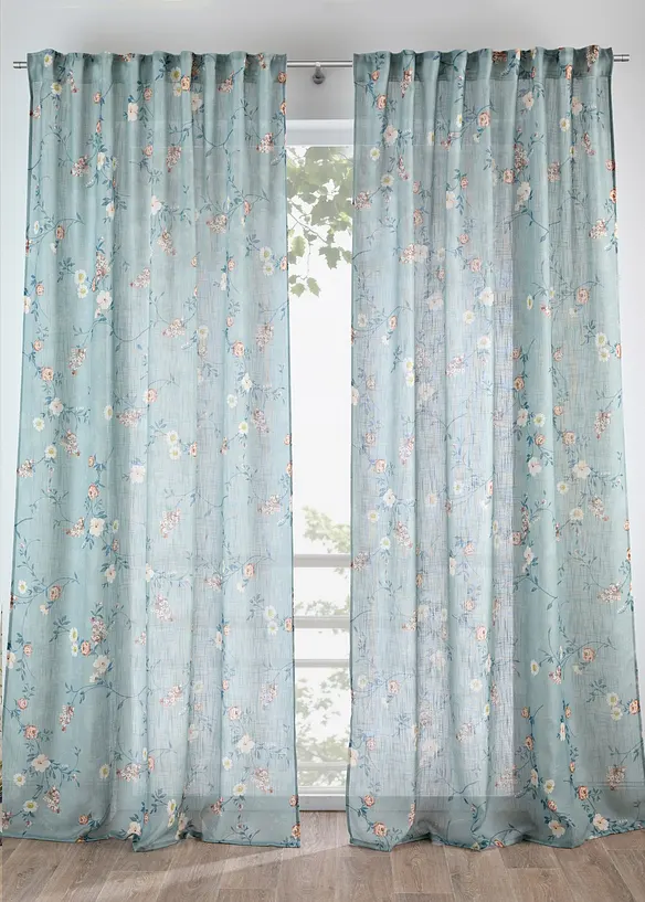 Blomm&ouml;nstrad gardinl&auml;ngd (1-pack), bonprix