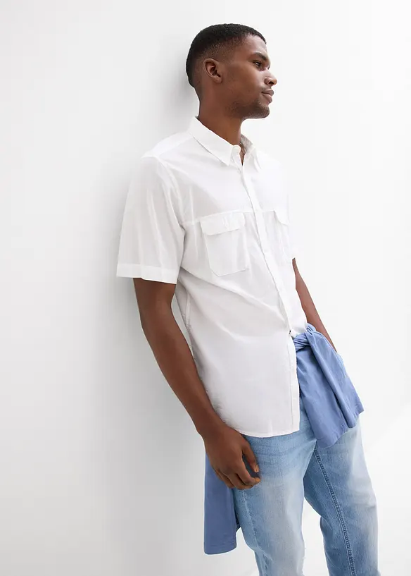 Kort&auml;rmad skjorta i ren bomull, bonprix