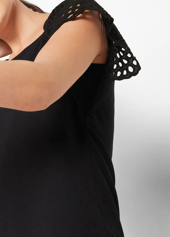 Topp i bomullsmix, bonprix