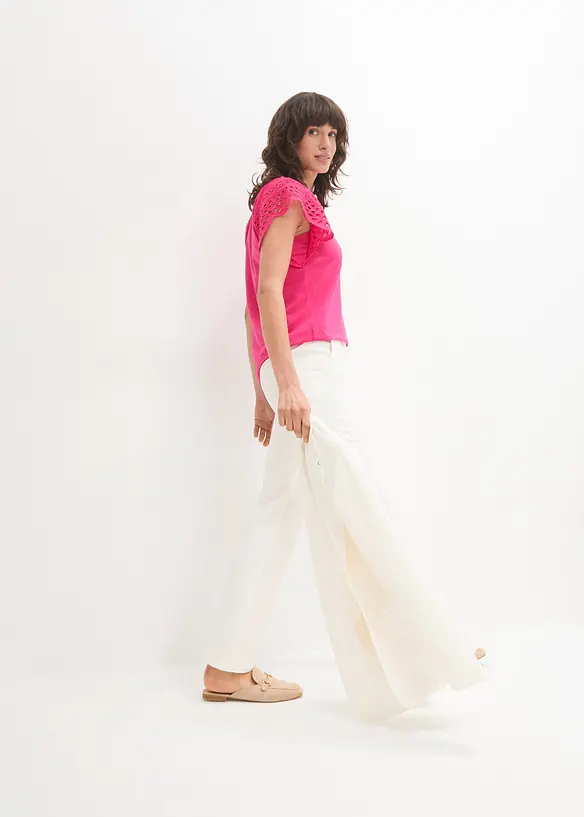 Topp i bomullsmix, bonprix