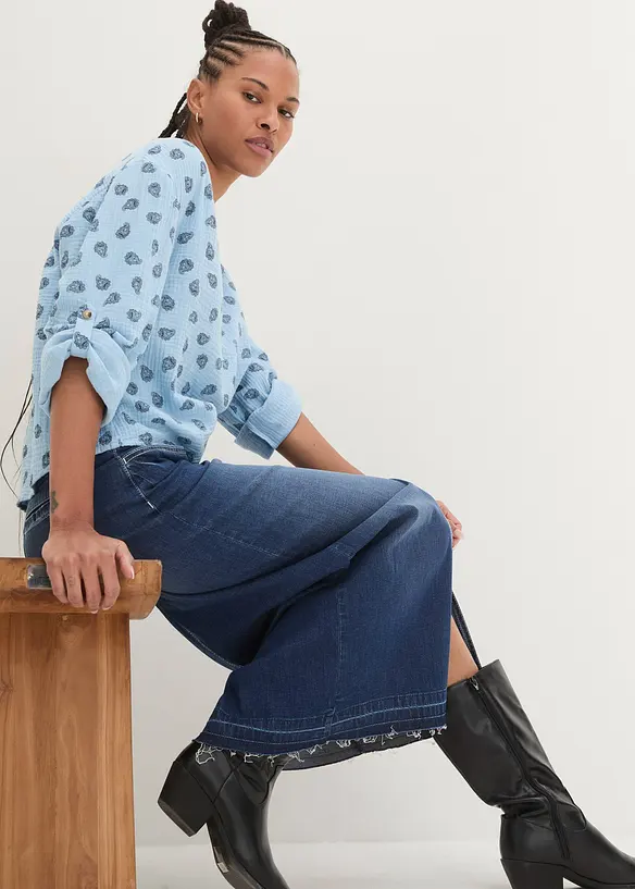 Oversizeblus i luftig muslin, bonprix