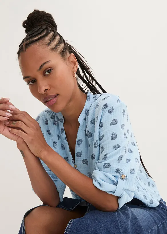 Oversizeblus i luftig muslin, bonprix