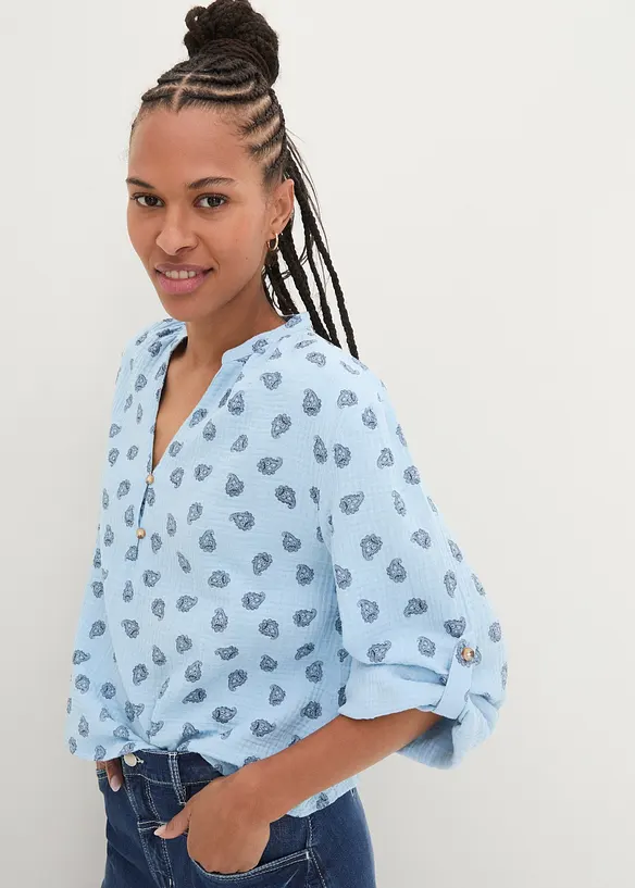 Oversizeblus i luftig muslin, bonprix