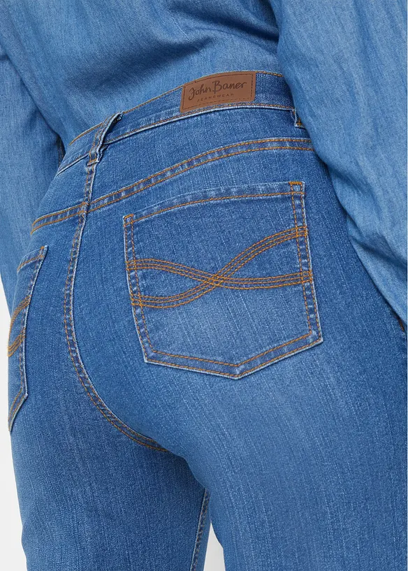 Slim Capri Jeans Mid Waist, bonprix