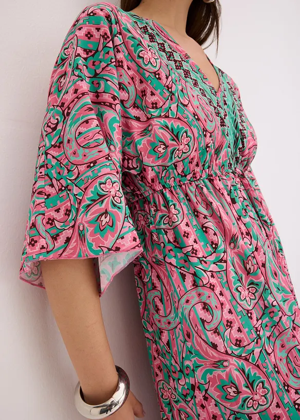 M&ouml;nstrad maxikl&auml;nning av viskos med mjukt fall, bonprix