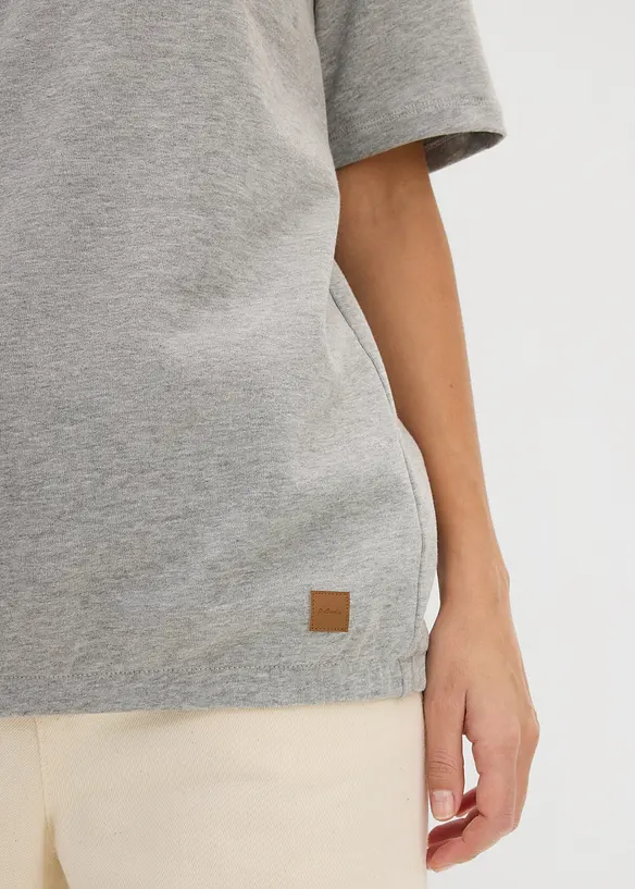 Sweatshirt med huva i bomullsmix, bonprix