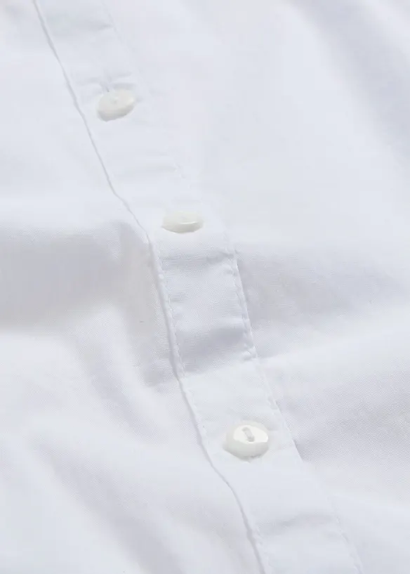 Stretchblus i bomullsmix, kort&auml;rmad, bonprix