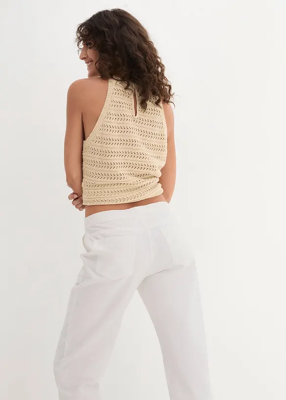 Vid byxa i linnemix, bonprix