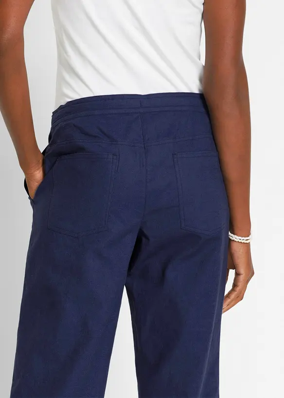 Linnebyxa i 3/4-l&auml;ngd, bonprix