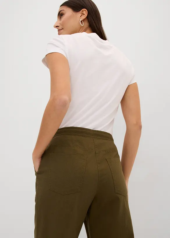 Linnebyxa i 3/4-l&auml;ngd, bonprix