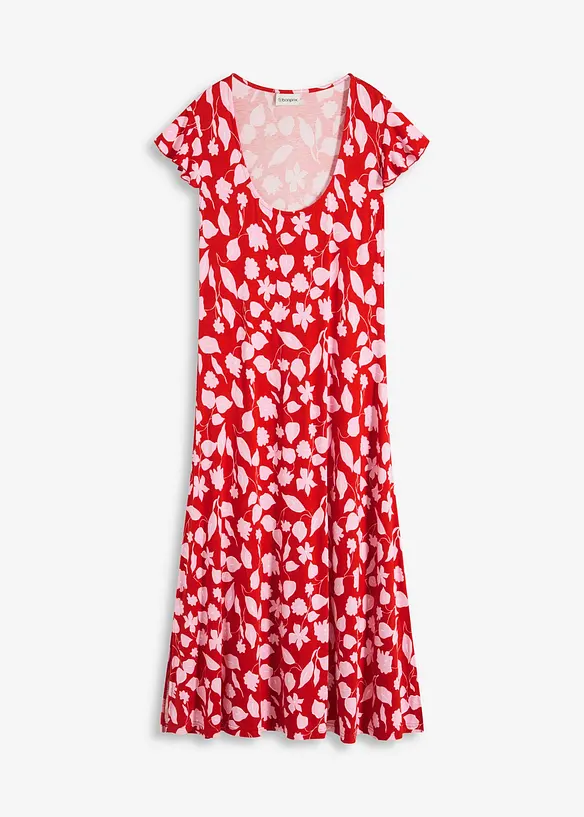 M&ouml;nstrad jerseykl&auml;nning av mjuk viskosmix, bonprix