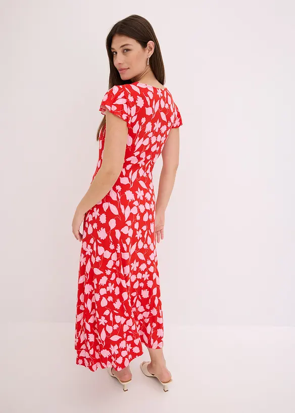 M&ouml;nstrad jerseykl&auml;nning av mjuk viskosmix, bonprix