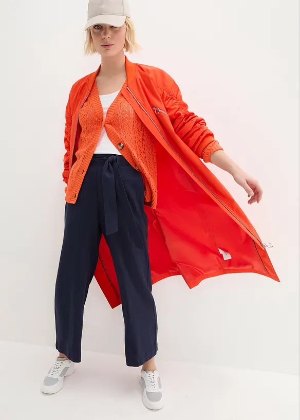 Ankell&aring;nga culotter med linneandel, bonprix