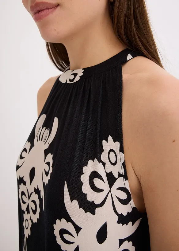 Jerseykl&auml;nning i mjuk viskosmix, bonprix