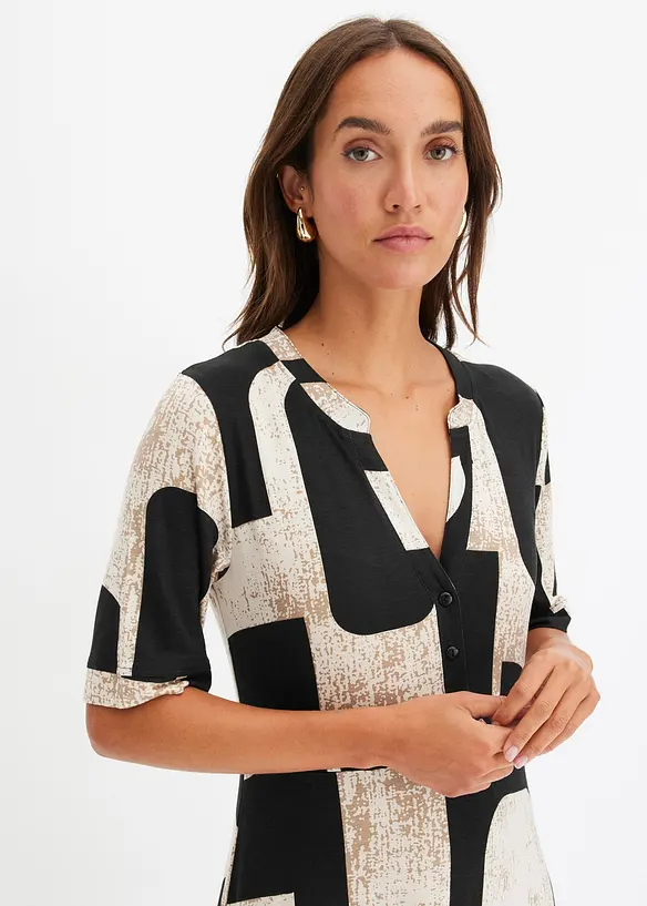 Maxikl&auml;nning i mjuk viskosmix, bonprix