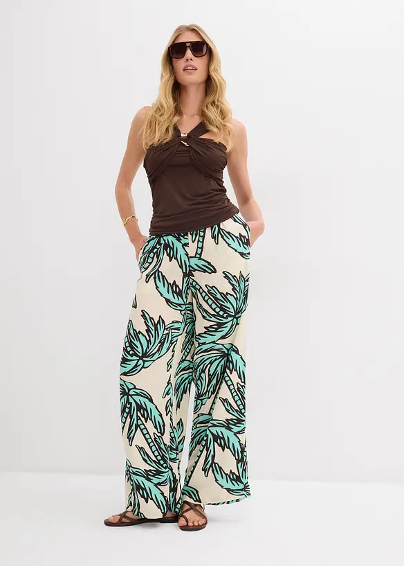 Vid byxa i b&ouml;ljande viskos, bonprix